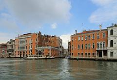 Venice Canal Grande and Rio San Polo with historic palazzi in Italy