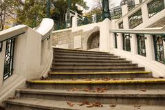 Strudlhofstiege in Vienna with surrounding greenery