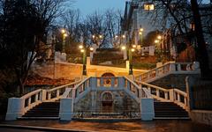 Strudelhofstiege outdoor staircase with greenery