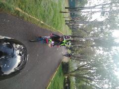 Cyclists in Parque Tezozomoc