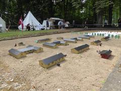 Scale model of Ejbylejren barrack at Krigshistorisk Festival 2018