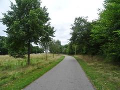 Walking path and bikeway along Vestvolden in Rødovre, Copenhagen