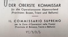 1944 letterhead of the Oberste Kommissar of the Operationszone Alpenvorland