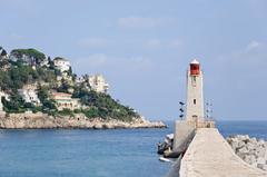 Lighthouse of Nice on the Mediterranean coast