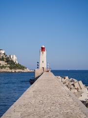 Lighthouse of Nice by the Mediterranean Sea