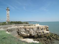 Pointe de Vallières coastline with clear blue sky