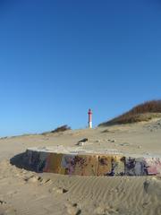 Ruins of the old Semaphore in 2012 with the Coubre lighthouse in the background