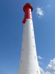 Phare de la Coubre lighthouse with a small cloud in the sky