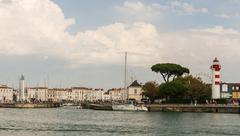 lighthouses at La Rochelle harbor in Charente-Maritime, France