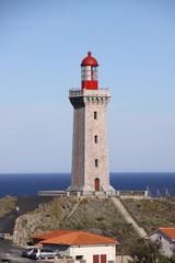 Le phare de Béar at Cap Béar between Port-Vendres and Banyuls-sur-Mer