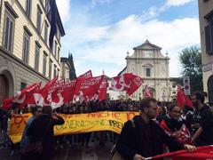 student demonstration in Florence on October 7, 2016