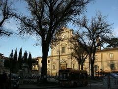 Piazza San Marco in Florence with historical buildings and statues