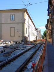 Construction site for Strozzi-San Marco extension in Piazza San Marco, Florence