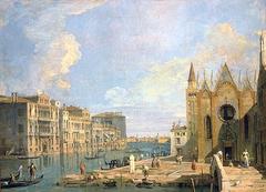 Canaletto painting of Campo della Carità and Gallerie dell'Accademia