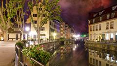 Strasbourg Petite France at night