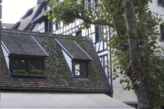 Roof with beaver tail tiles