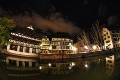 Petite France district in Strasbourg with traditional half-timbered houses and a canal