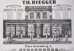 Th. Rieger Place Gutenberg Strasbourg 1890