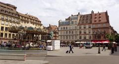 Place Gutenberg in Strasbourg with carousel