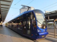 Tram no 10 at Plac Grunwaldzki in Wrocław