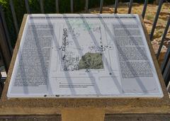 Site marker in Kotzia Square for Acharnean Street archaeological site