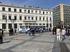 film shooting at Resistance Nationale Square in Athens