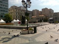 Athens cityscape panoramic view with historical landmarks