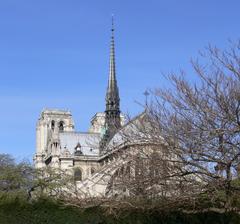 Notre-Dame Cathedral viewed from the Memorial of the Martyrs of the Deportation