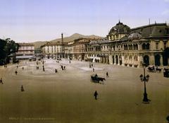 Place Masséna, Nice, France, circa 1895, Photochrom print by Photoglob Zürich