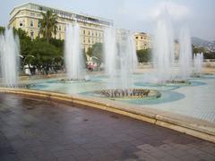 Fountains in Nice in front of Grand Hotel Aston