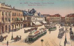 Old postcard of Place Masséna in Nice