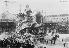 Carnaval de Nice on Place Masséna in the 1900s