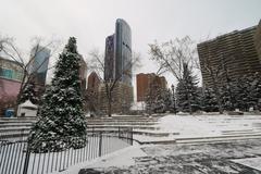 Olympic Plaza Calgary on New Year's Day 2017