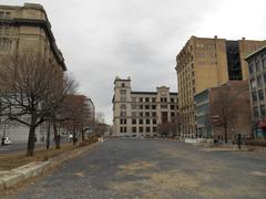 Place D'Youville with Grand Trunk building in Montreal