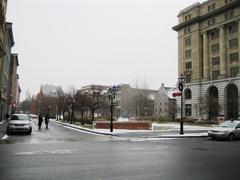 Place d'Youville in Montreal viewed from McGill Street