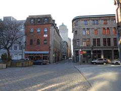 Rue Saint-Pierre view from Place d'Youville in Montreal