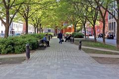 Ancienne rivière Saint-Pierre at Place D'Youville in Ville-Marie captured by Denis Tremblay