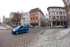 Historic buildings and town of Monreal in Canada