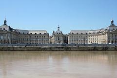 Place de la Bourse in Bordeaux as seen from the Garonne