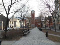 Place de la Grande-Paix-de-Montréal with Montreal History Centre in the background