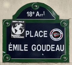 Plaque de la place Émile Goudeau in Paris