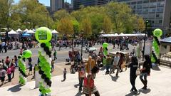 Philadelphia Science Festival Carnival from the steps of the Franklin Institute