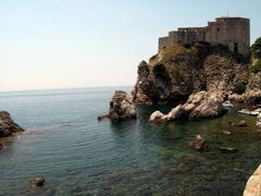 Panoramic view of Dubrovnik, Croatia through polarized sunglasses