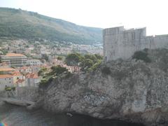 A scenic view of Dubrovnik's historic old town and coastline