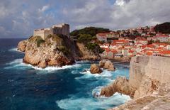 Dubrovnik, Croatia with Fort Lovrijenac and Fort Bokar