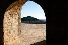 View of Lovrijenac Fortress and Gradac Park in Dubrovnik