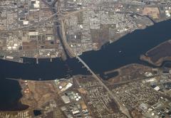 Betsy Ross and Delair Bridge connecting Philadelphia and Pennsauken Township across the Delaware River