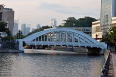 Elgin Bridge during daytime with clear blue sky