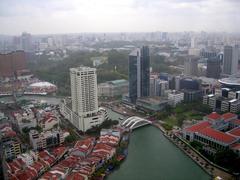 Singapore River with skyline in the background