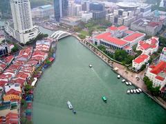 Singapore River with surrounding buildings